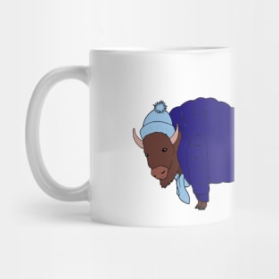 Buffalo Winter - blue Mug